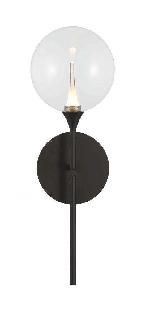 Iissa-Wall Sconce-19In-BK-CL