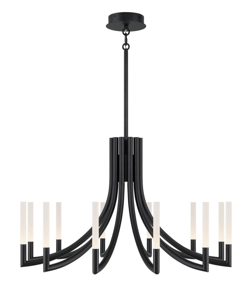 Olette-Chandelier-12Lt-36In-BK-Fr