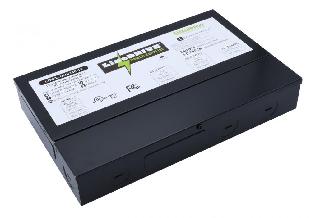 12VDC - 200W - 120V OR 277V - 3 x 60W channels - Class 2 - Multi Dimmable Triac