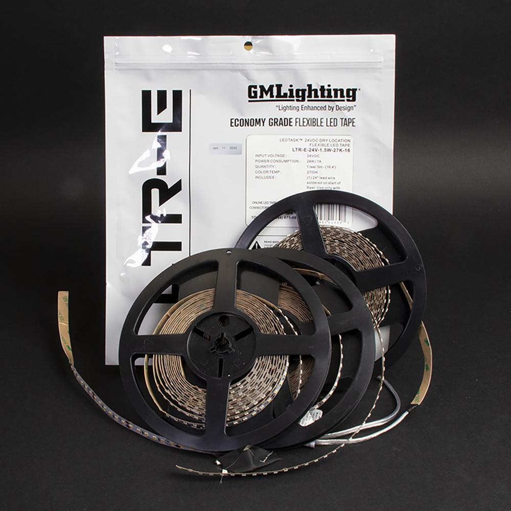 LEDTaskÃƒÂ¢Ã¢â‚¬Å¾Ã‚Â¢ 2020 24VDC LTR-E Economy Series Indoor Location LED Tape - 98'-6" Ree
