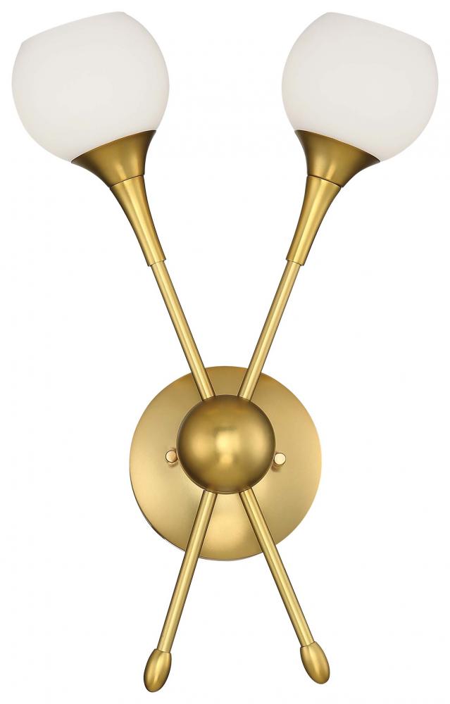 PONTIL - 2 LIGHT WALL SCONCE