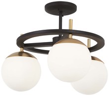 Minka George Kovacs P1357-618 - ALLURIA - 3 LIGHT SEMI FLUSH