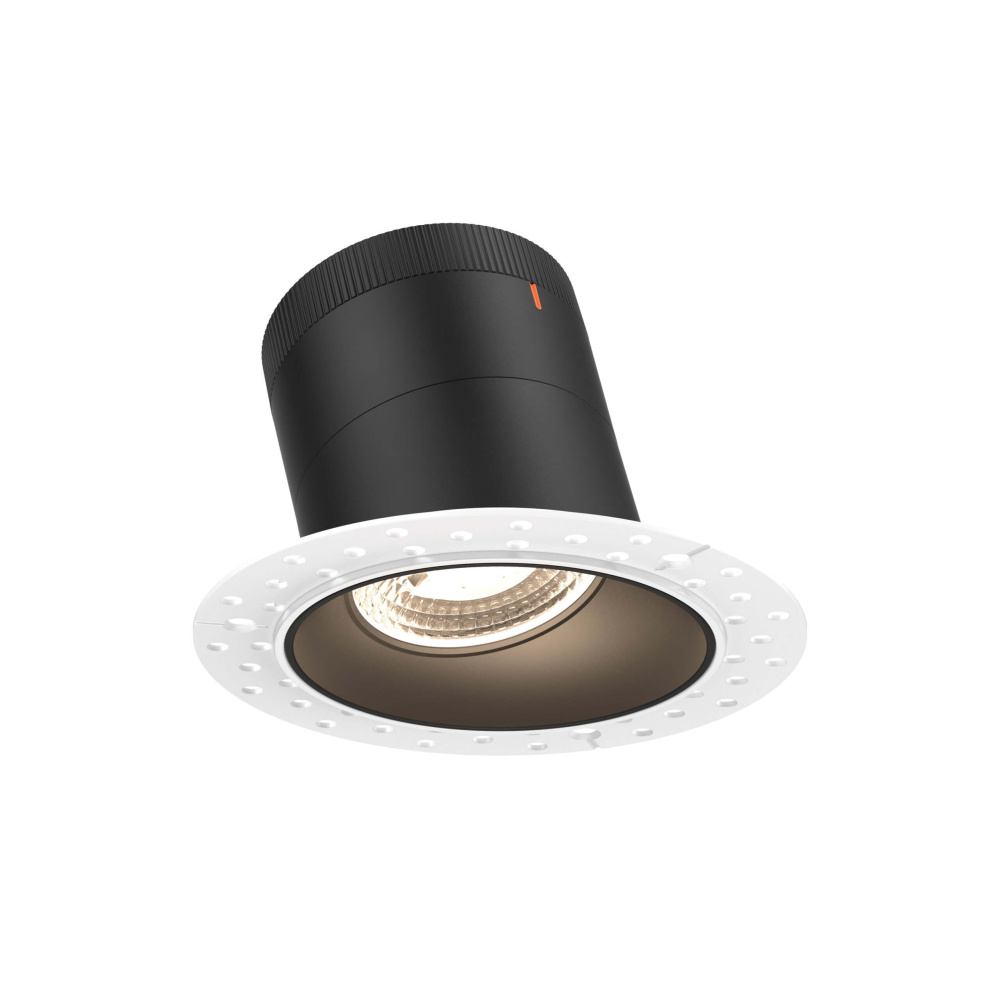 4in Modular Downlight, 5CCT, 35 degree Beam Angle, Slope Ceiling, Black,Trimless
