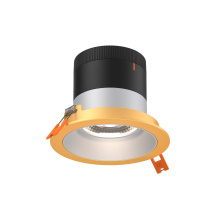Dals RC04-CC-35-RGAZ-TGD - 4in Modular Downlight, 5CCT, 35 degree Beam Angle, Regressed, Alzak, Gold Trim