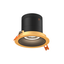 Dals RC04-CC-20-RGBK-TGD - 4in Modular Downlight, 5CCT, 20 degree Beam Angle, Regressed, Black, Gold Trim