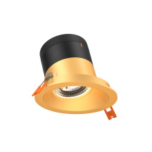Dals RC04-CC-35-SLGD-TGD - 4in Modular Downlight, 5CCT, 35 degree Beam Angle, Slope Ceiling, Gold, Gold Trim