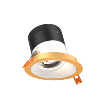 Dals RC04-CC-20-SLWH-TGD - 4in Modular Downlight, 5CCT, 20 degree Beam Angle, Slope Ceiling, White, Gold Trim